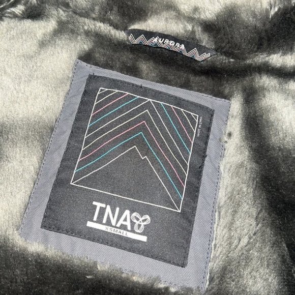 Aritzia TNA gray Aurora wool hooded parka jacket size XSmall - Picture 9 of 14